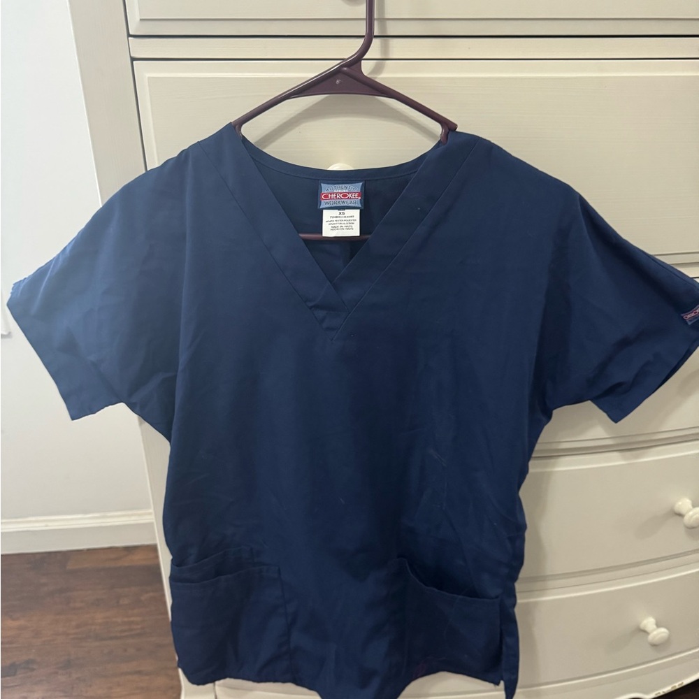 Cherokee Workwear Authentic Series Top in Dark Blue